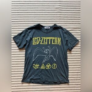 Daydreamer LA Graphic T-Shirt Led Zeppelin Band Black XS